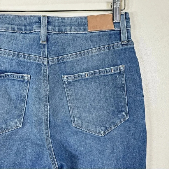 Paige Womens Size 27 Sarah Slim Destructed Ribbed Jeans - Picture 13 of 16